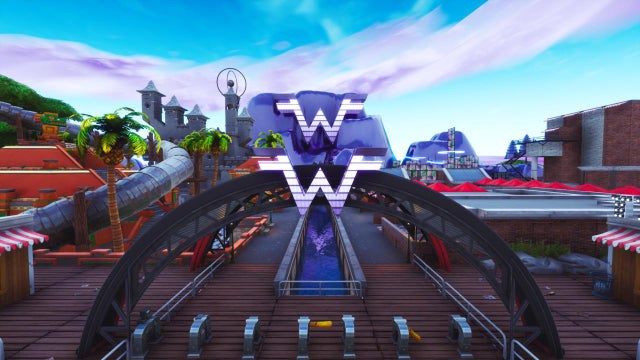 Fortnite island promoting new Weezer album 