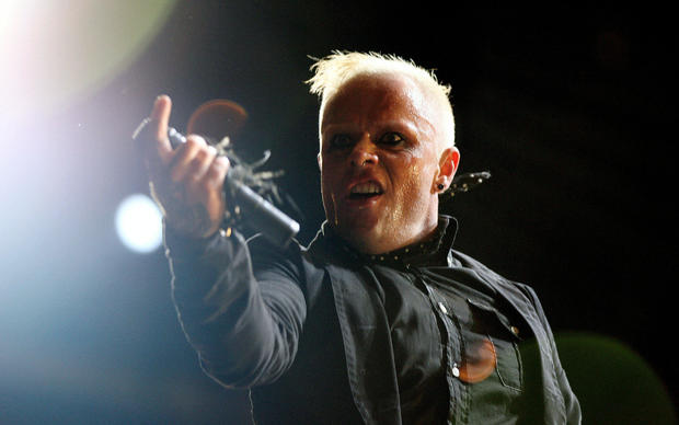 FILE PHOTO: British singer Keith Flint of techno group "The Prodigy" performs during the first day of the Isle of Wight Festival 
