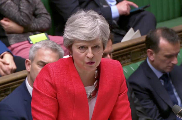 Britain's Prime Minister Theresa May speaks in Parliament in London 