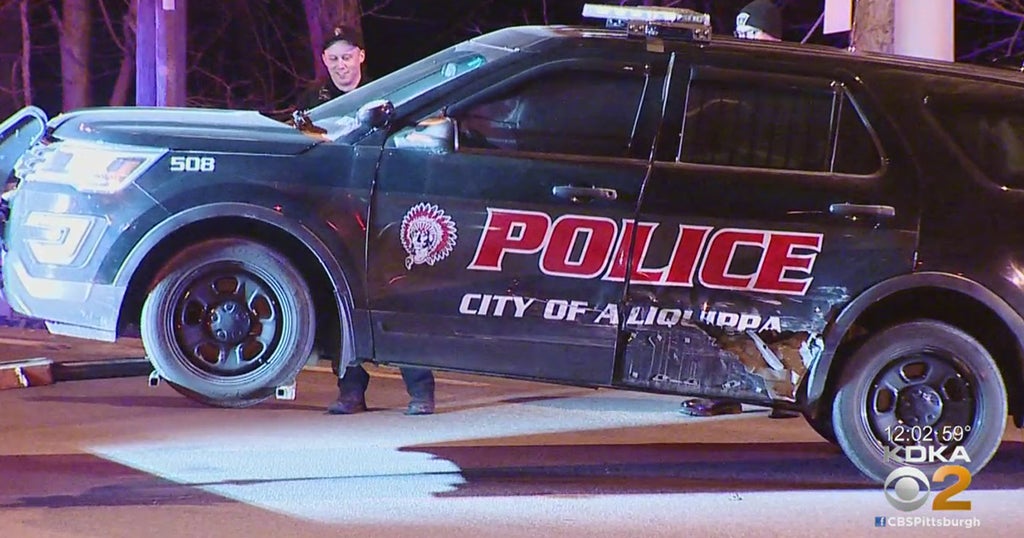 Aliquippa Police Officer Hospitalized After Vehicle Slams Into Cruiser