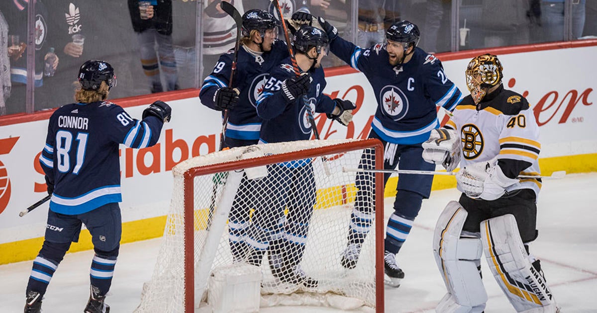 Scheifele Has Goal 2 Assists As Jets Beat Bruins 4 3 Cbs Boston