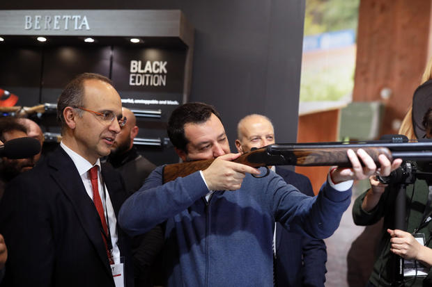 Gun Enthusiasts And Vendors Attend HIT Trade Show In Vicenza, Italy 