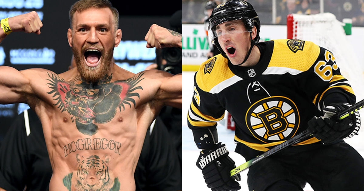 Conor McGregor drops first puck at Bruins game - The Boston Globe