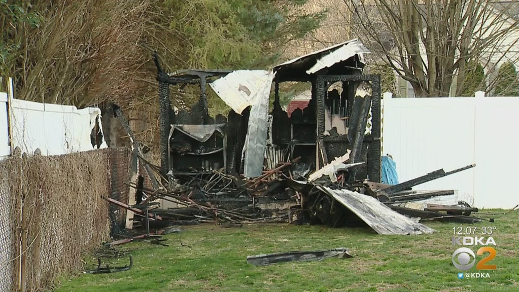Explosion, Fire Destroy Sheds, Fence In Cheswick - CBS Pittsburgh