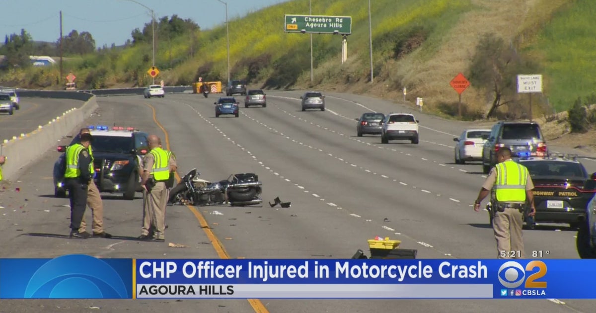 CHP Motor Officer Airlifted To Hospital After Crash On 101 In Agoura ...