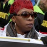 Lesley McSpadden, mother of Michael Brown, helps lead the "Justice For All" rally and march in the nation's capital against police brutality and the killing of unarmed black men by police Dec. 13, 2014, in Washington. 