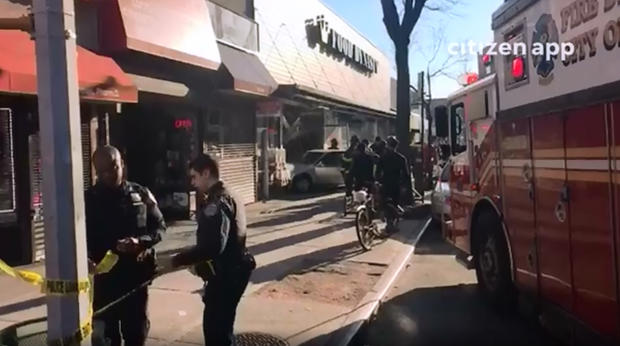 Car Crashes Into Jackson Heights Queens Supermarket 