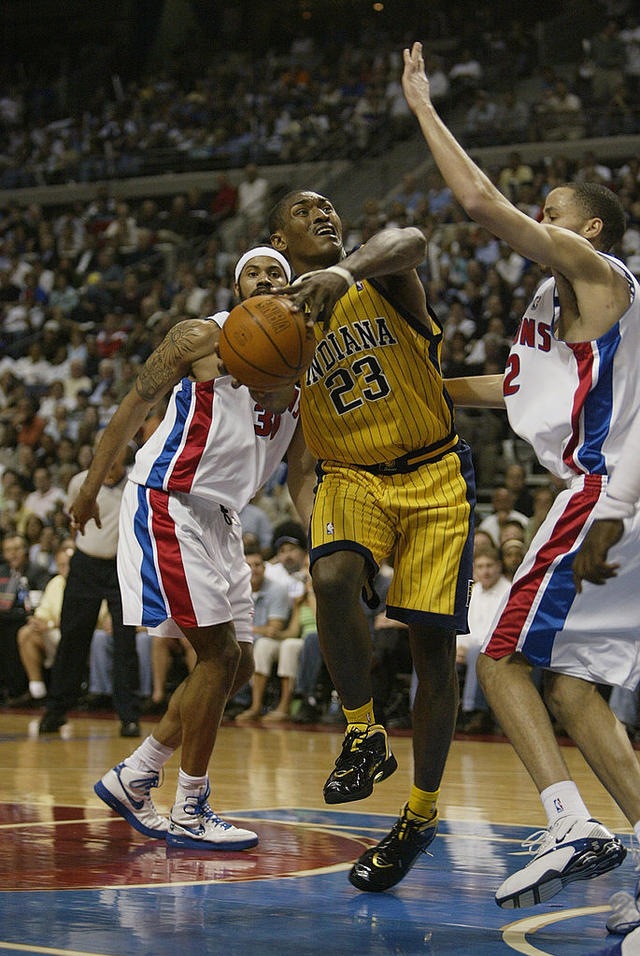 Ron Artest of the Indiana Pacers is on the court during the game News  Photo - Getty Images