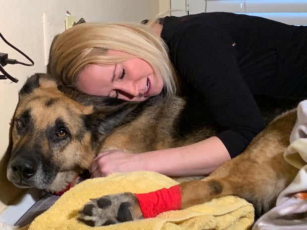 Jennifer Najmabadi and her dog, Charlie 