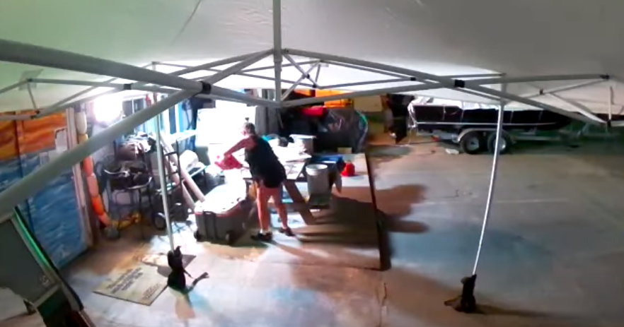 Video Shows Woman Pouring Gasoline At Warren's Bait Box After Small