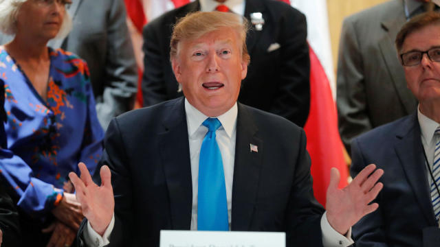 U.S. President Trump talks about the U.S.-Mexico border during fundraising roundtable in San Antonio, Texas 