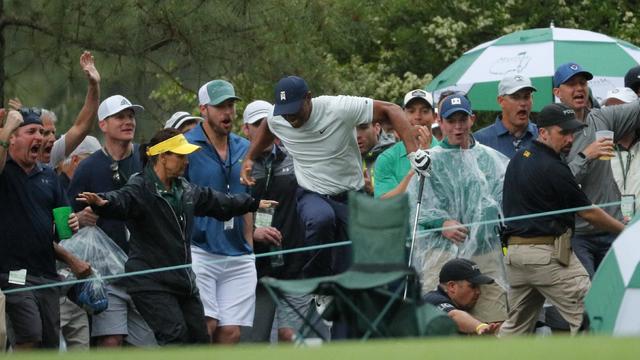 Second round play of the Masters at Augusta National 