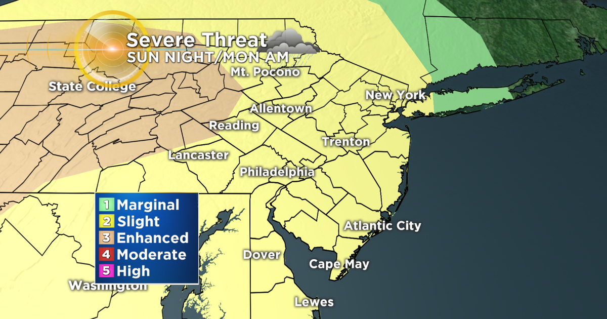 Cloudy Sunday With Potential Severe Weather Tonight CBS Philadelphia