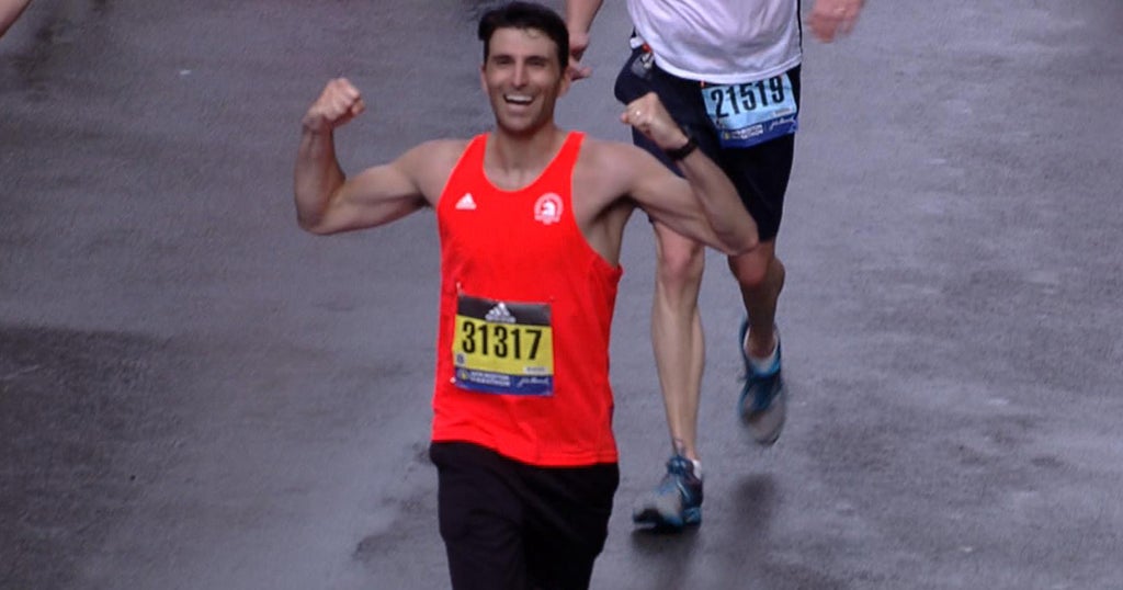 WBZTV's Eric Fisher And Katie Brace Complete Boston Marathon CBS Boston