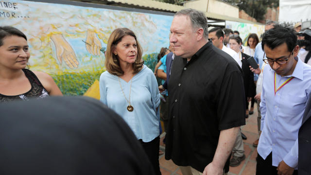 U.S. Secretary of State Mike Pompeo visits town of Cucuta on Colombian-Venezuelan border 
