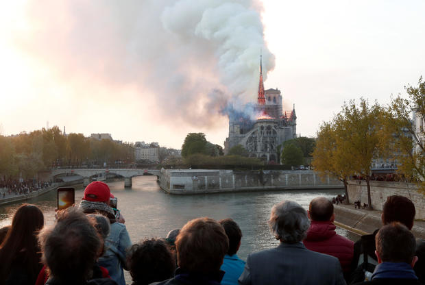 Fire at Notre Dame Cathedral in Paris 
