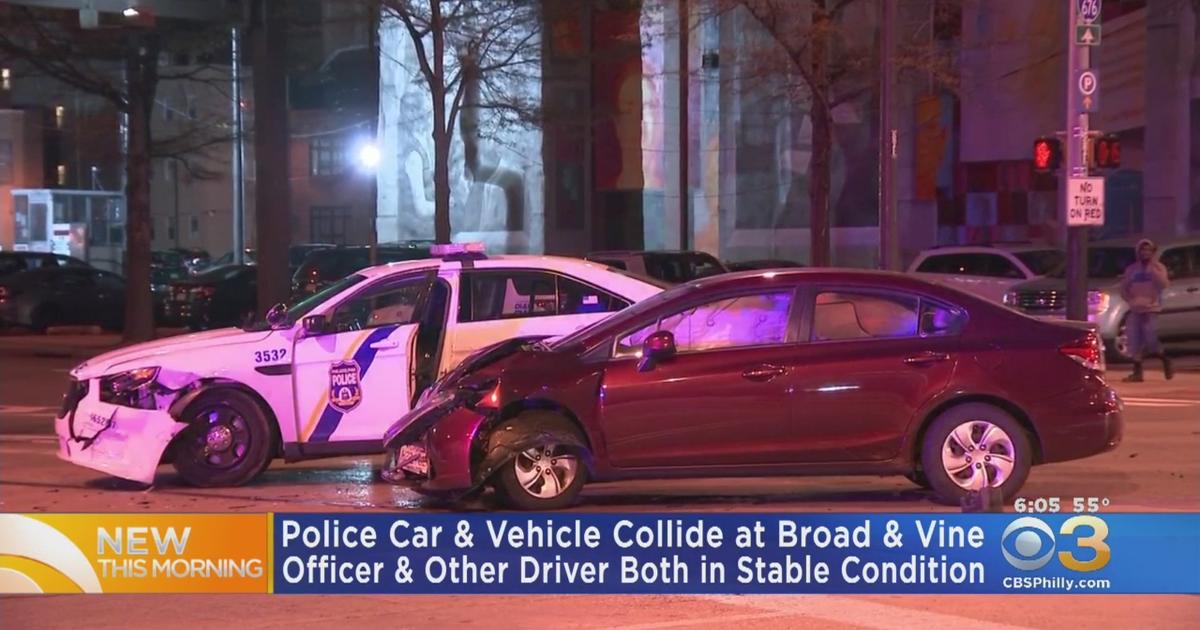 Philadelphia Police Officer, Driver Injured After Crash In Center City ...