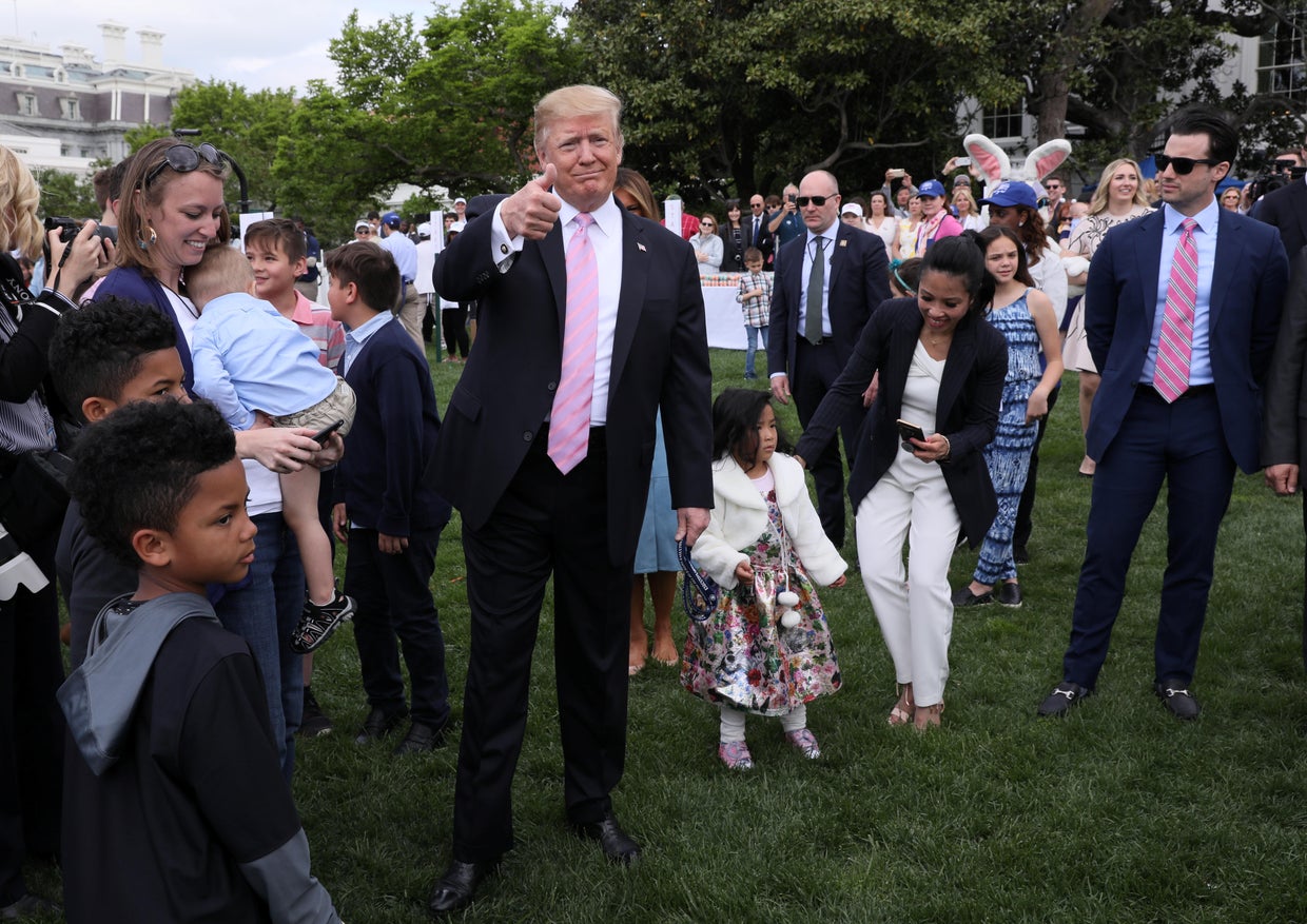 U.S. President Trump attends the 2019 White House Easter Egg Roll in Washington