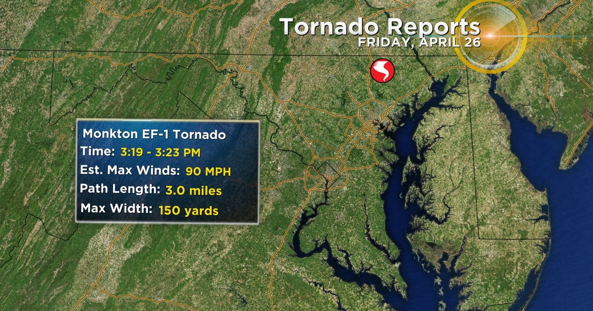 EF1 Tornado Confirmed In Monkton On Friday CBS Baltimore