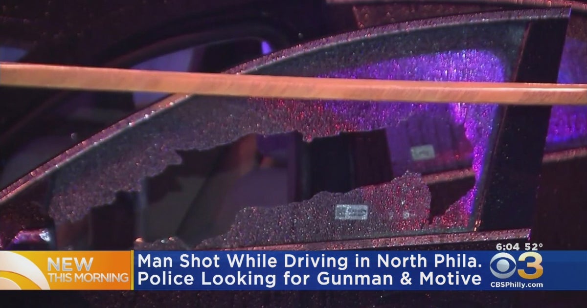 Man Shot In Face While Driving In North Philadelphia, Police Say - CBS ...