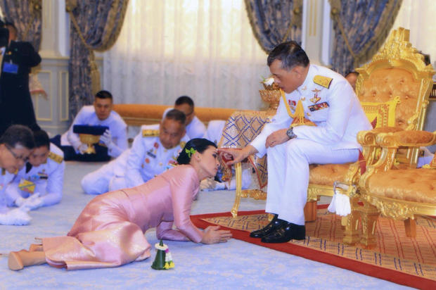 King Maha Vajiralongkorn and his consort, General Suthida Vajiralongkorn named Queen Suthida attend their wedding ceremony in Bangkok 