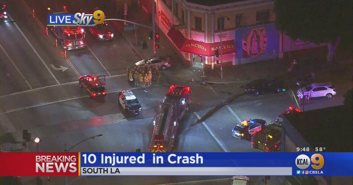 Multi-Vehicle Crash In South LA Leaves 10 Injured, 1 Critically - CBS ...
