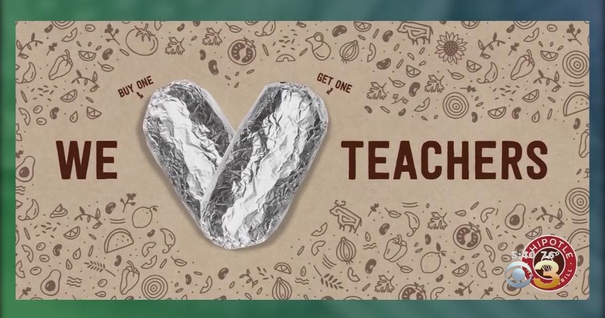 Chipotle Offering Buy One, Get One Free Burritos To Celebrate Teacher