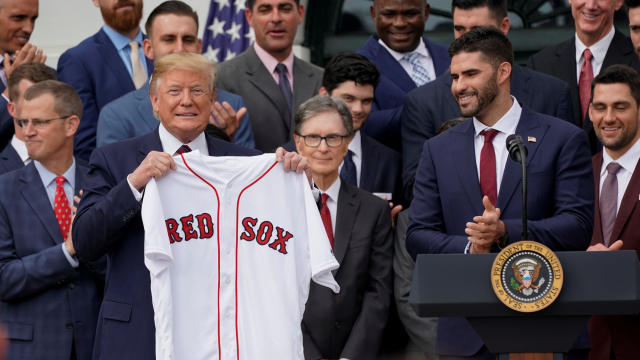 U.S. President Trump welcomes the Boston Red Sox at the White House in Washington 
