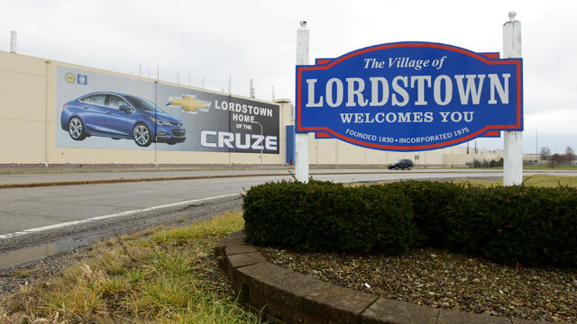 FILE PHOTO: A sign welcomes visitors to the General Motors Lordstown Complex, assembly plant in Warren 