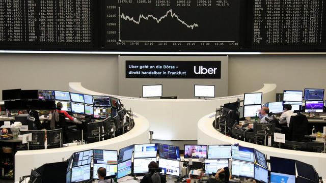 The German share price index DAX graph at the stock exchange in Frankfurt 