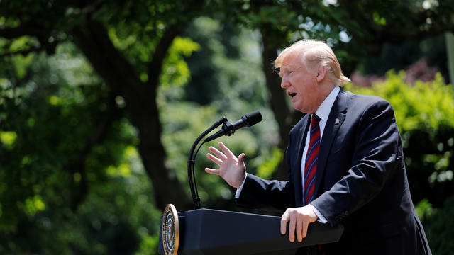 U.S. President Trump delivers speaks about U.S. immigration policy at the White House in Washington 