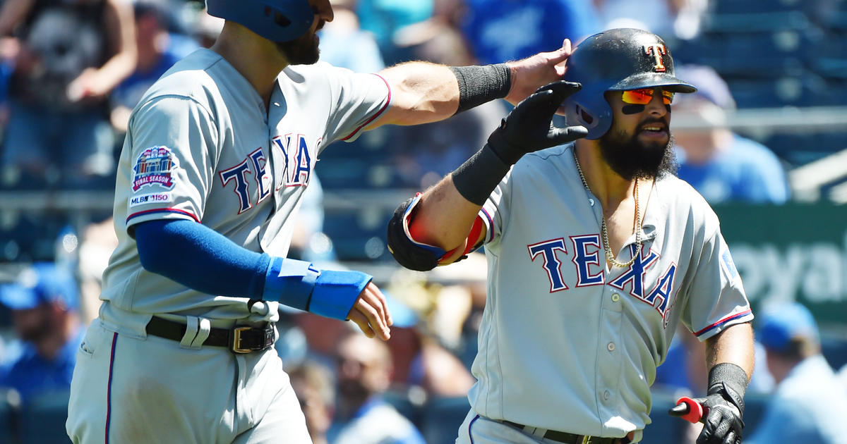 Rougned Odor of the Texas Rangers at bat against the Kansas City