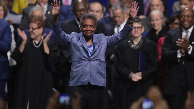 Lori Lightfoot Is Sworn In As Chicago's First Female African American Mayor 