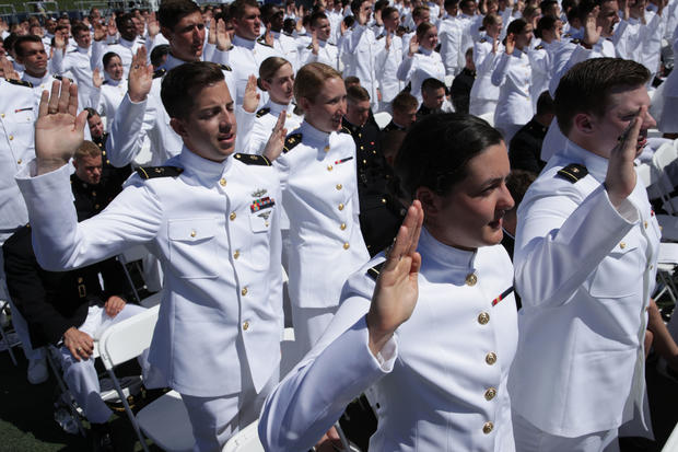 Naval Academy Cadets Attend Graduation In Annapolis, Maryland 