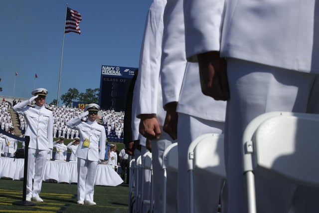 Naval Academy Cadets Attend Graduation In Annapolis, Maryland 