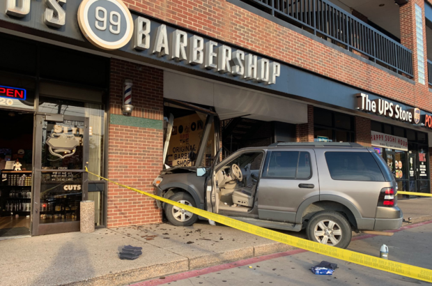 SUV crashes into Floyd's 99 Barbershop 