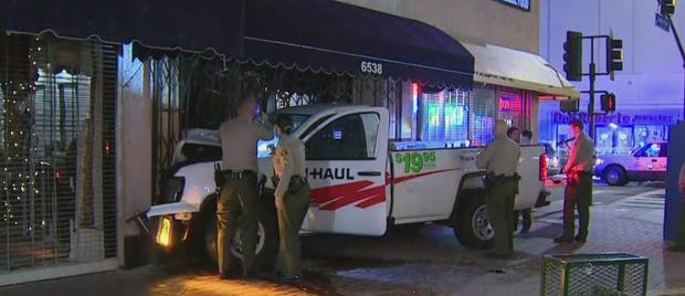 U-Haul Pursuit Ends In Crash Into Beauty Store In Huntington Park 