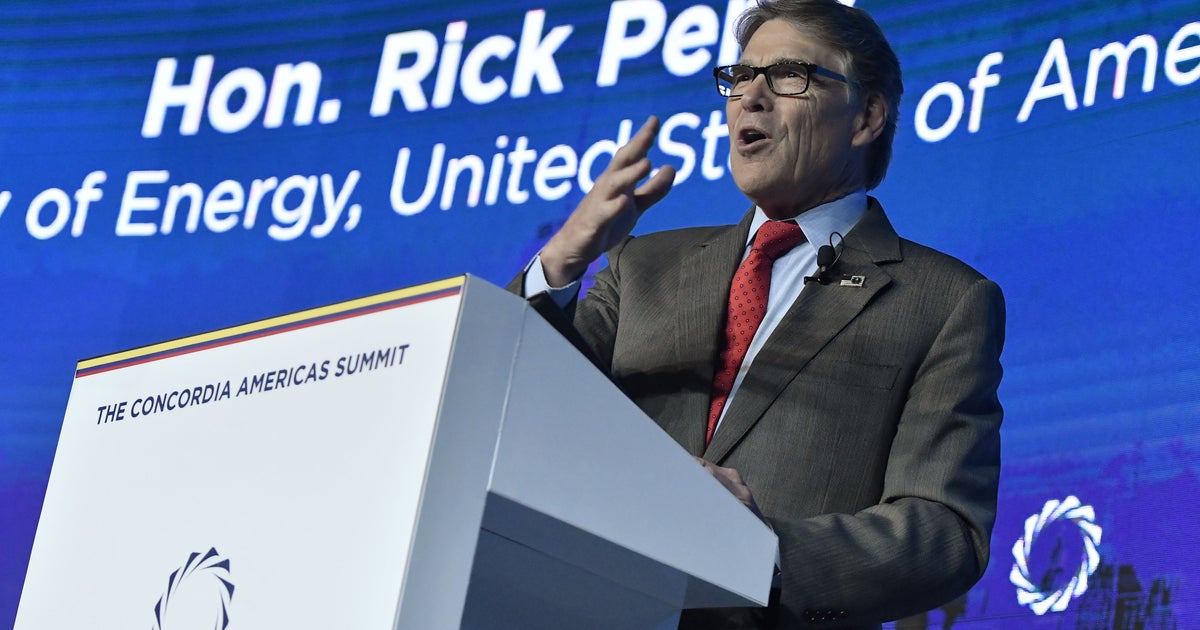 Energy Secretary Rick Perry Says 'We Can Make Our Energy Cleaner' - CBS ...