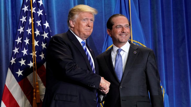 FILE PHOTO: Trump speaks at the Department of Health and Human Services in Washington 