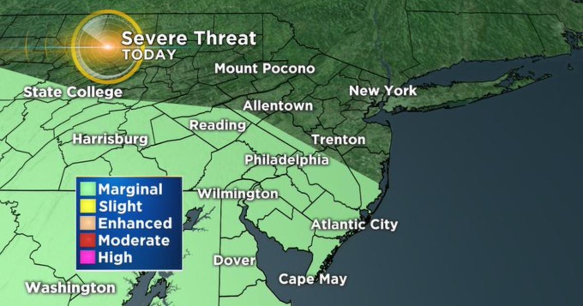 Philadelphia Weather Tracking Stronger Thunderstorms This Afternoon