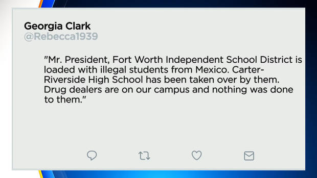 FWISD teacher Georgia Clark tweet 
