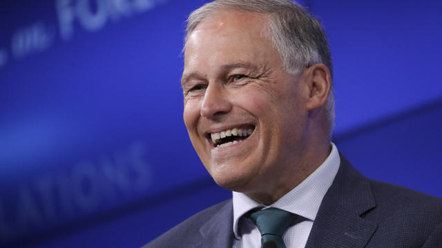 Presidential Candidate Jay Inslee Delivers Climate Change Speech In New York City 
