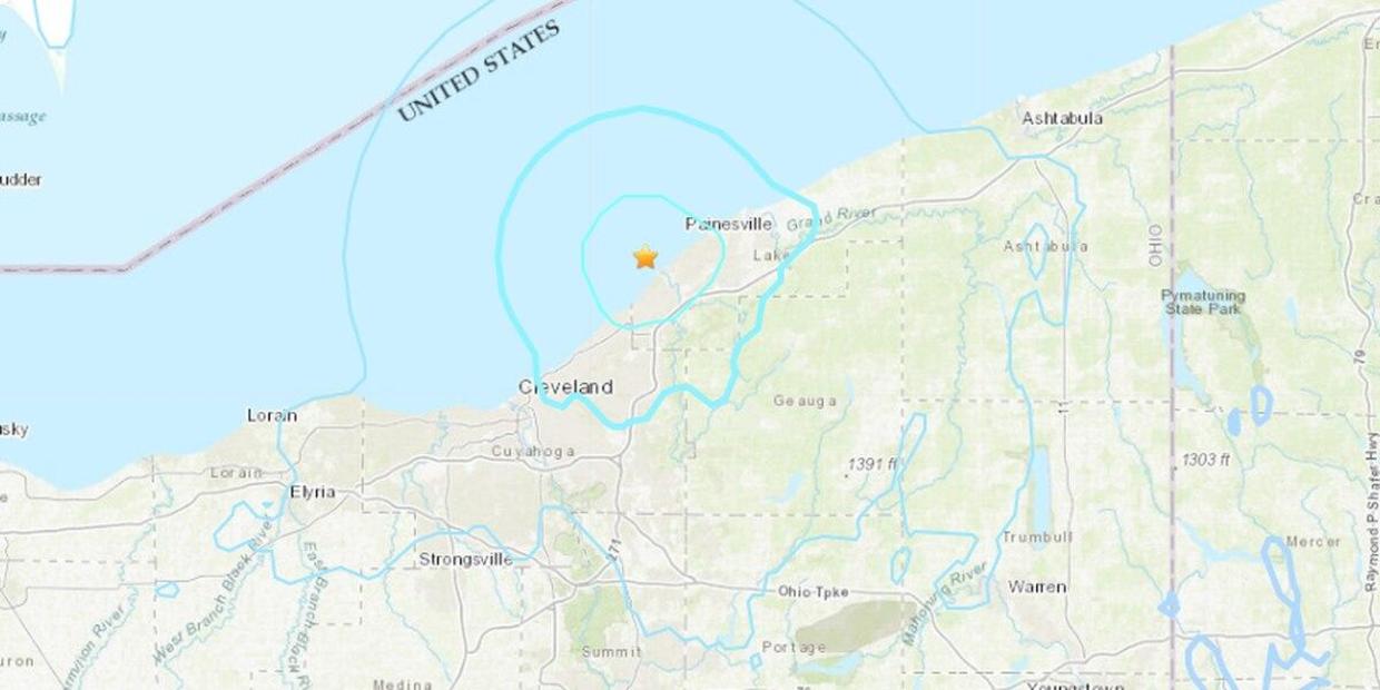 Earthquake in Cleveland, Ohio United States Geological Survey