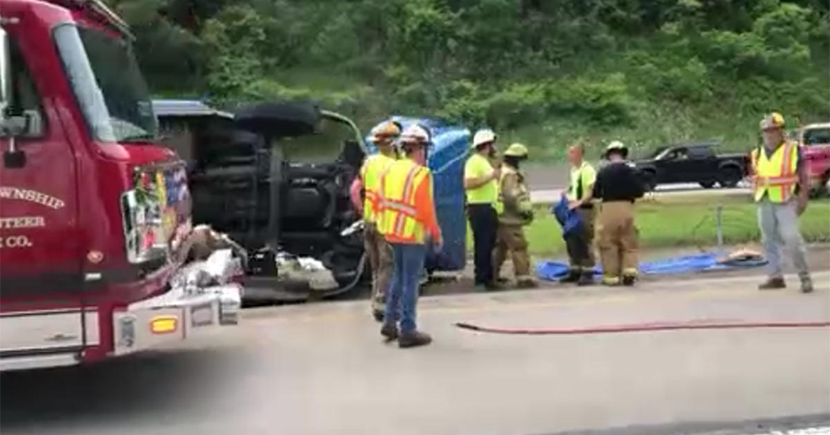 Tractor Trailer Overturns Near I 79 Causes Traffic Backups Cbs Pittsburgh 9168