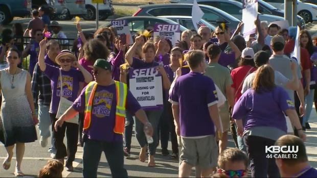 Santa  Clara County Workers Protest Budget 