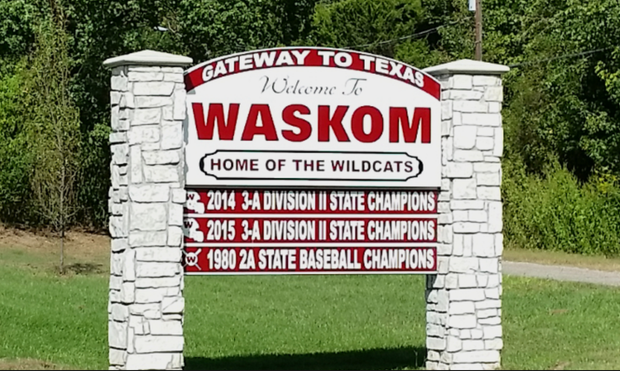 Waskom, Texas sign