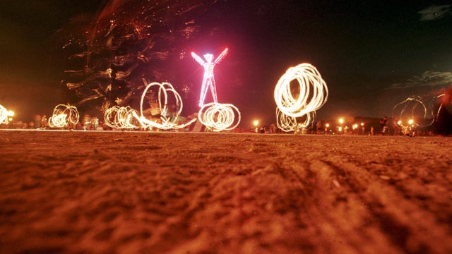 Dancers at the "Burning Man" festival 