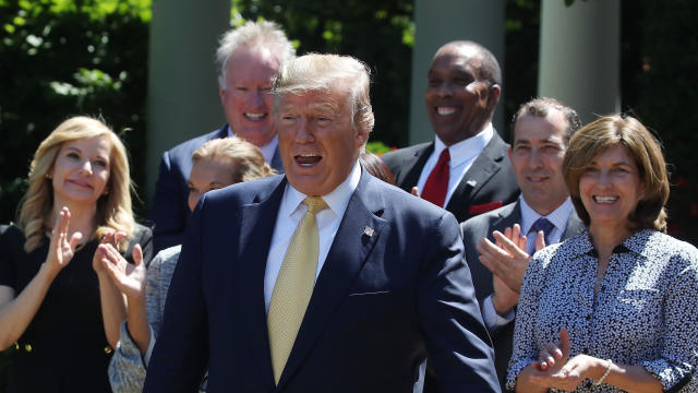 President Donald Trump Delivers Remarks In The Rose Garden On Expanding Health  Coverage Options For Small Businesses 