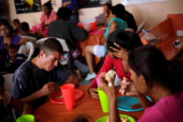 Central American migrants are seen at a migrant shelter in Ciudad Juarez 