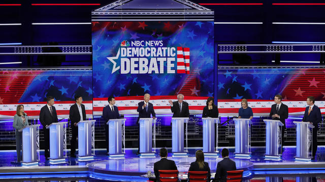 Candidates debate during the second night of the first U.S. 2020 presidential election Democratic candidates debate in Miami, Florida, U.S. 